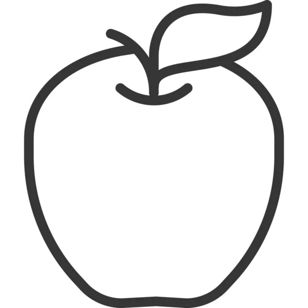 Apfelfrucht Süße Ikone — Stockvektor