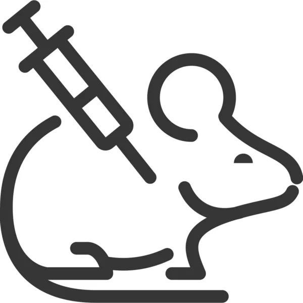 Ratón Gmo Organismos Modificados Genéticamente Icono — Vector de stock