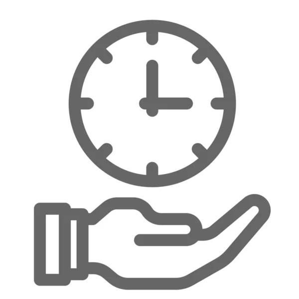 Επιχειρηματικό Ρολόι Εικονίδιο Διαχείρισης Στυλ Περίγραμμα — Διανυσματικό Αρχείο