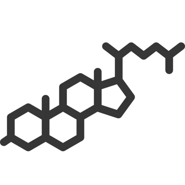 Cholesterin Atom Molekül Symbol — Stockvektor