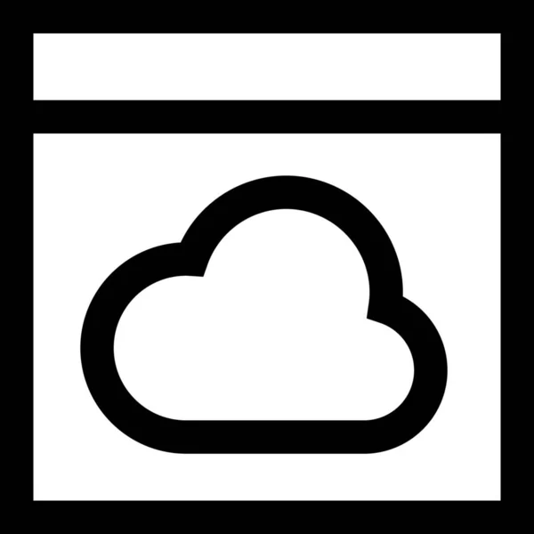 Browser Cloud Code Symbol Umrissstil — Stockvektor
