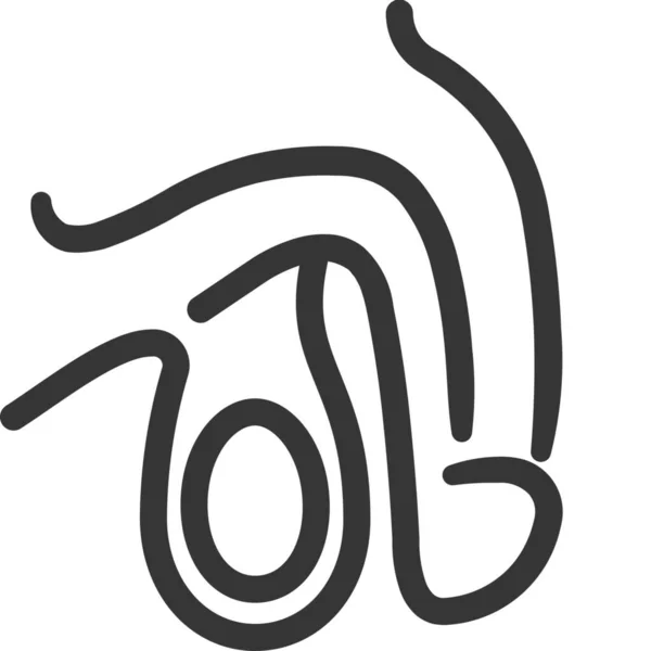 Penis Urologist Organ Icon — 图库矢量图片