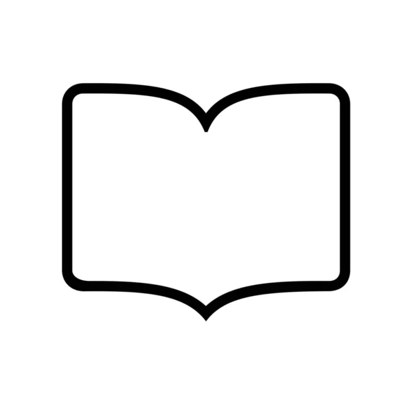 Βιβλίο Γραφείο Ανοιχτό Εικονίδιο Στυλ Περίγραμμα — Διανυσματικό Αρχείο