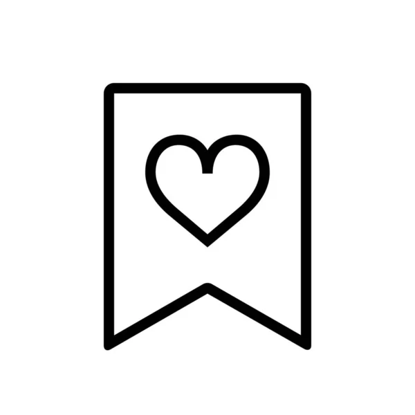 Icono Oficina Amor Marcador Estilo Esquema — Archivo Imágenes Vectoriales