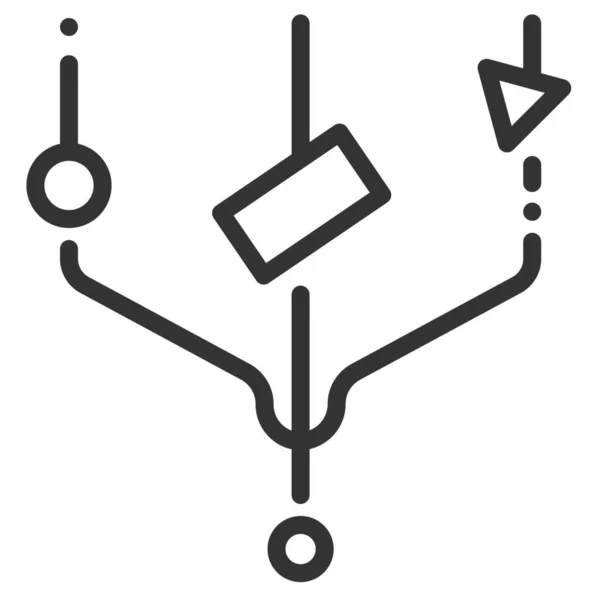 Ícone Filtro Arquivos Dados Estilo Outline —  Vetores de Stock