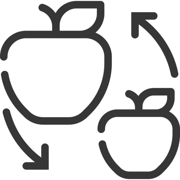 Apple Growth Science Icon — Stock Vector