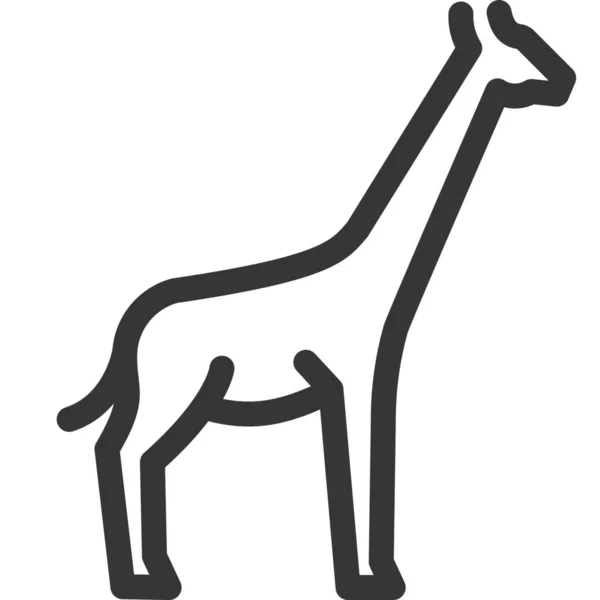 Jirafa Mono Animal Icono — Vector de stock