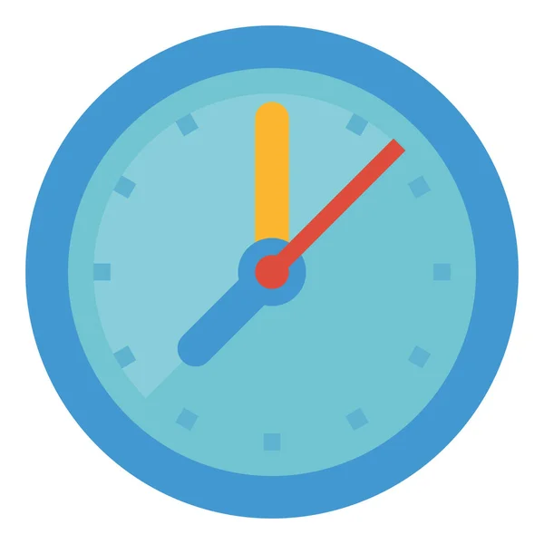 Horloge Icône Outil Temps Dans Style Plat — Image vectorielle