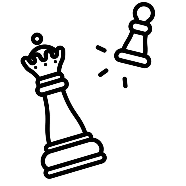 Ikona Pěšce Gambit Checkmate — Stockový vektor