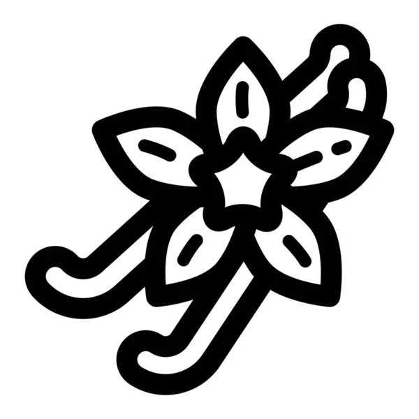 Koch Blumen Kräuter Symbol Ausgefüllten Outline Stil — Stockvektor