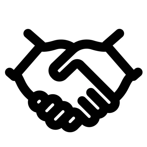 Kontrakt Handslag Partnerskap Ikon — Stock vektor