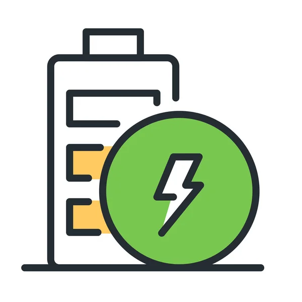 Battery Charging Energy Icon — Stock Vector