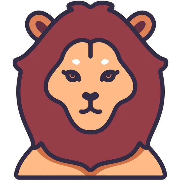 Lion Animal Wildlife Icon — Stock Vector