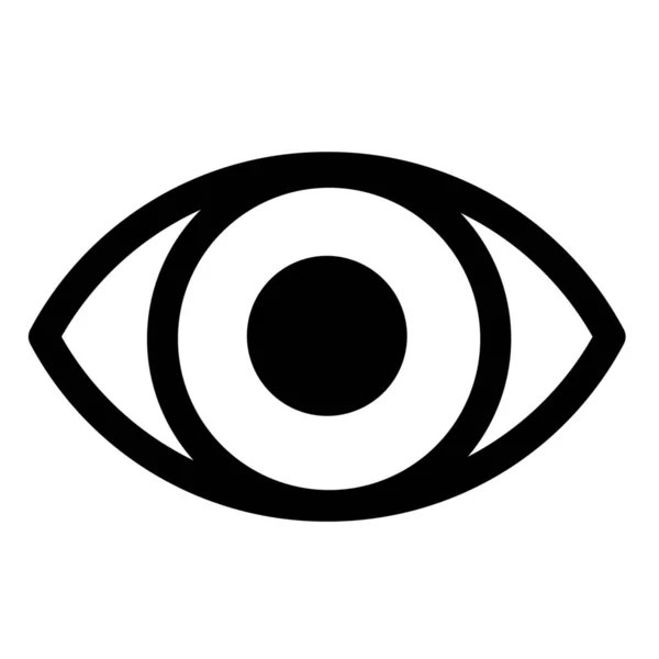 Ikona Orgánu Oční Medicíny Stylu Osnovy — Stockový vektor