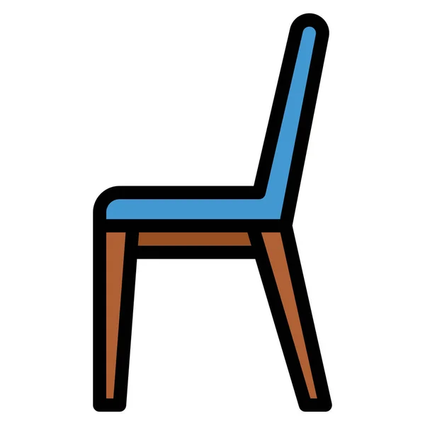 Кресло Столовая Икона Стиле Набросок — стоковый вектор