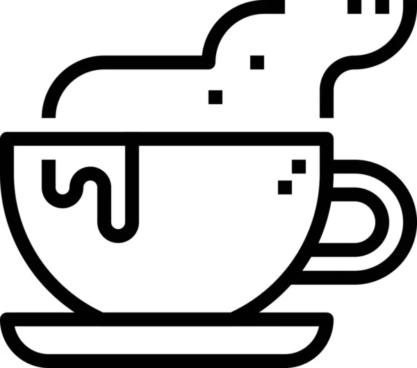 Káva Nápoj Espresso Ikona Obrysu Stylu — Stockový vektor