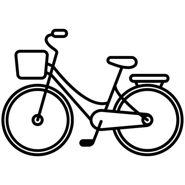 Ποδήλατο Ποδήλατο Εικονίδιο Μεταφοράς Στυλ Περίγραμμα — Διανυσματικό Αρχείο