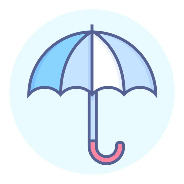 Mantenere Icona Pioggia Protezione Secco Stile Contorno Riempito — Vettoriale Stock