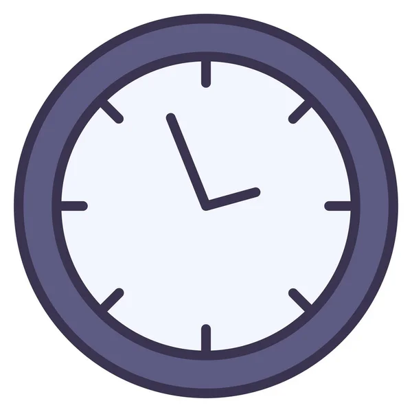 Icono Decoración Del Reloj Estilo Contorno Lleno — Vector de stock