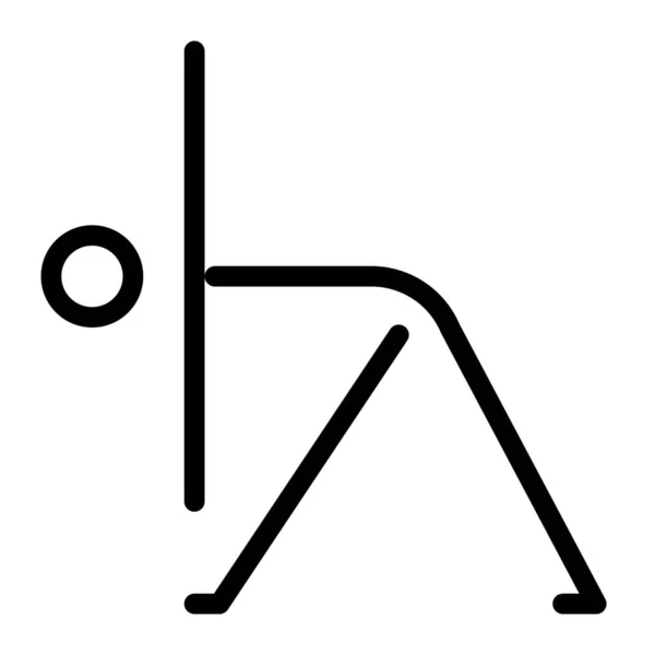 Asana Erweitertes Dreieck Gesundheit Symbol — Stockvektor