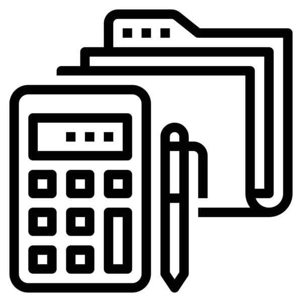 Negocio Financiero Organizar Icono Estilo Esquema — Vector de stock