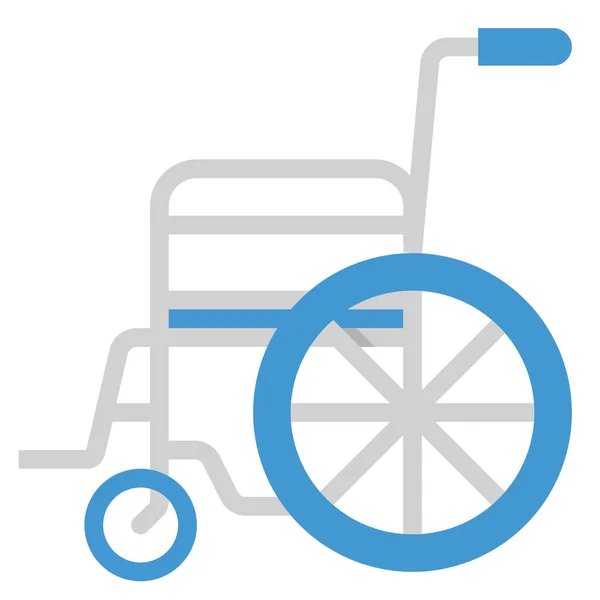 Deficiente Handicap Cadeira Rodas Ícone Estilo Plano —  Vetores de Stock