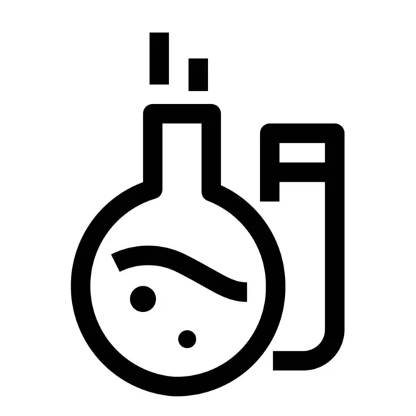 Chemie Experiment Flaschen Symbol — Stockvektor