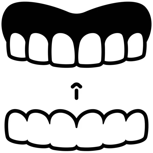 Schönheit Zahnärztliche Invisalign Symbol Solidem Stil — Stockvektor