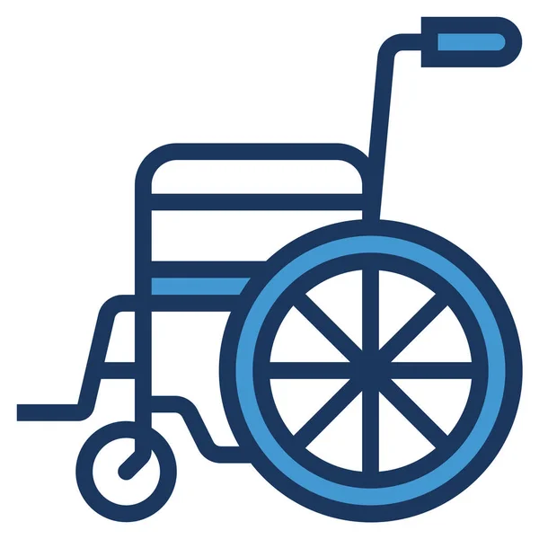 Disability Handicap Wheelchair Icon Filled Outline Style — Stock Vector