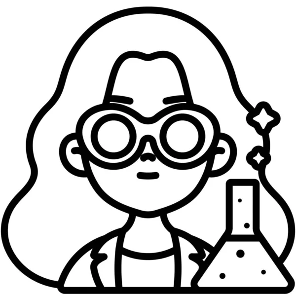 Ikona Edukacji Awatara Chemika — Wektor stockowy