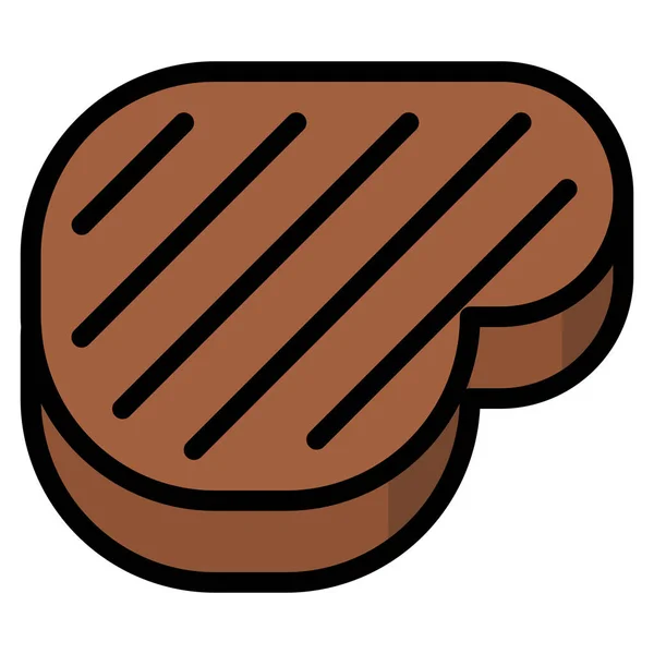 Beef Food Meat Icon Filled Outline Style — Stock Vector