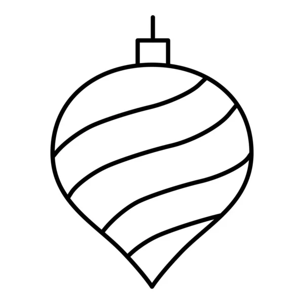 Kerstmis Kerstmis Kegel Kerstmis Decoratie Icoon Outline Stijl — Stockvector