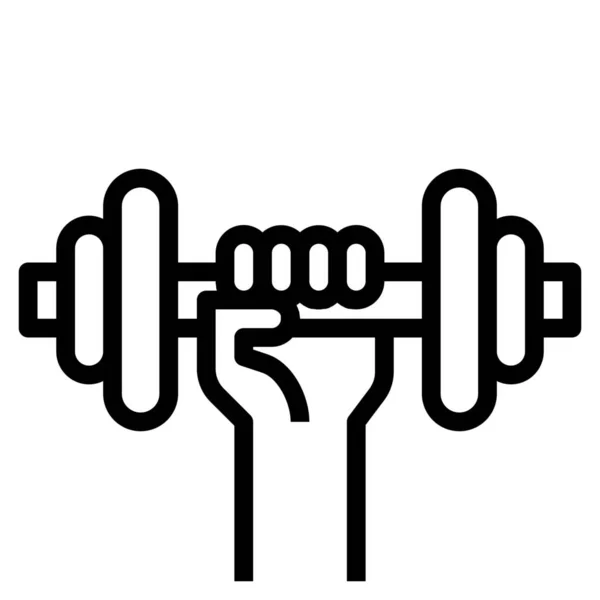 Dumbbell Exercise Gym Icon Outline Style — 스톡 벡터