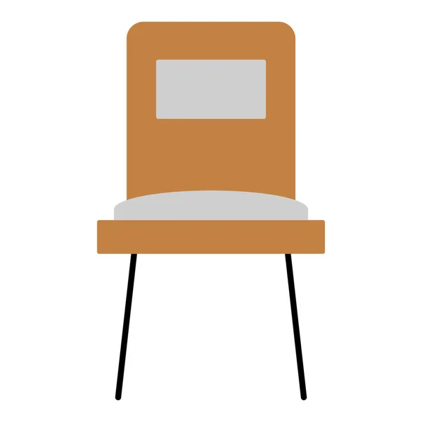 Stuhl Esszimmermöbel Ikone Flachen Stil — Stockvektor