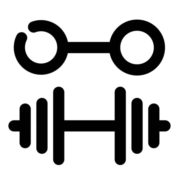 哑铃健身运动图标 — 图库矢量图片