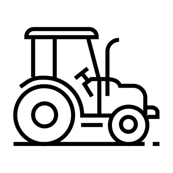 Сільськогосподарський Будівельний Трактор Значок Стилі Контур — стоковий вектор
