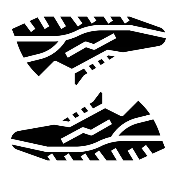 Running Shoes Sportswear Icon Solid Style — Stock Vector