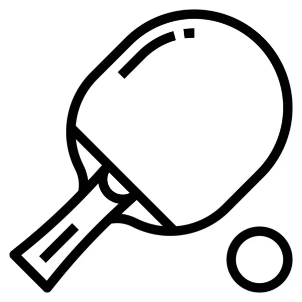 Ping Pong Esboço Recreação Hobbies Ícone Estilo Esboço —  Vetores de Stock