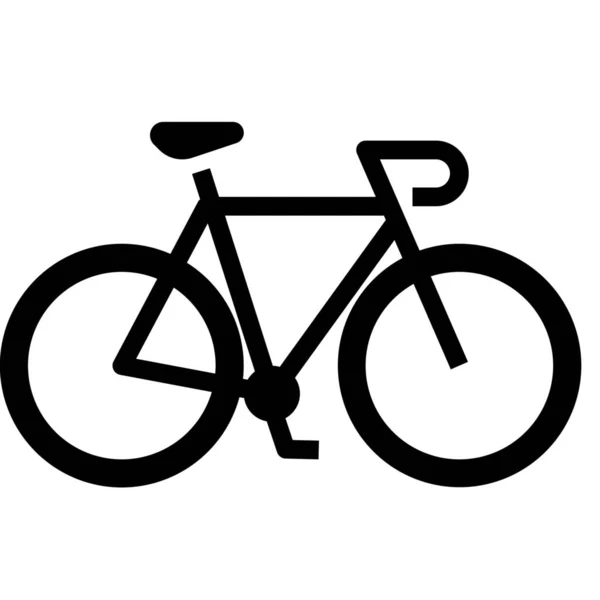 Bicicleta Bicicleta Icono Equitación Estilo Sólido — Archivo Imágenes Vectoriales