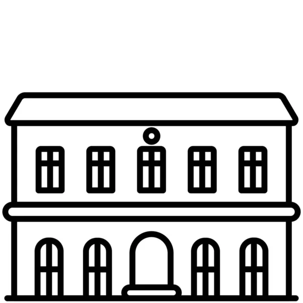 Багатоквартирний Будівельний Іконка Міста Категорії Будівлі — стоковий вектор