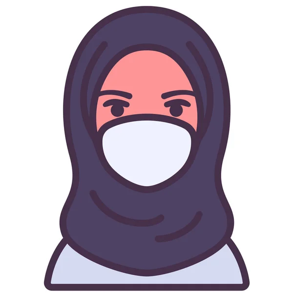 Coronavirus Arzt Gesichtsmaske Symbol — Stockvektor