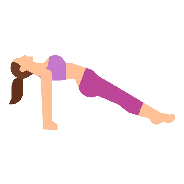 Trainingsplankje Stellen Pictogram Fitness Yoga Dieet Categorie — Stockvector