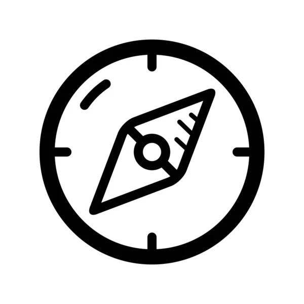 Ikona Kierunku Kompasu Biznesu Stylu Zarys — Wektor stockowy