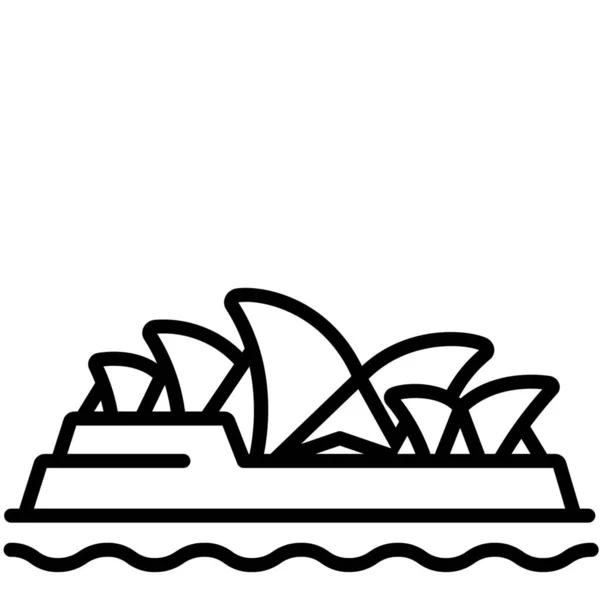澳大利亚悉尼河图标 — 图库矢量图片