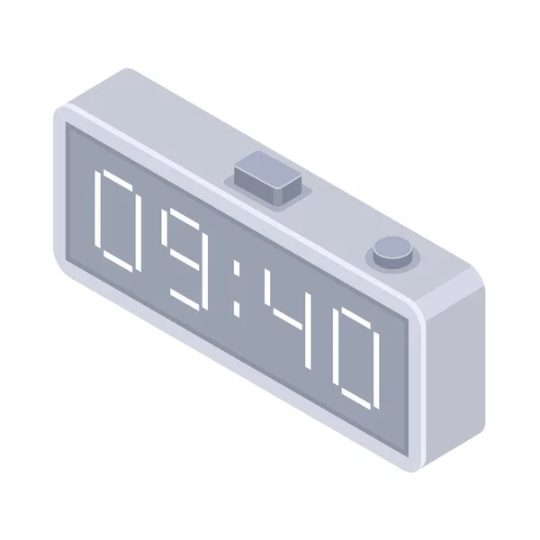 Wekker Elektronische Horloge Pictogram — Stockvector