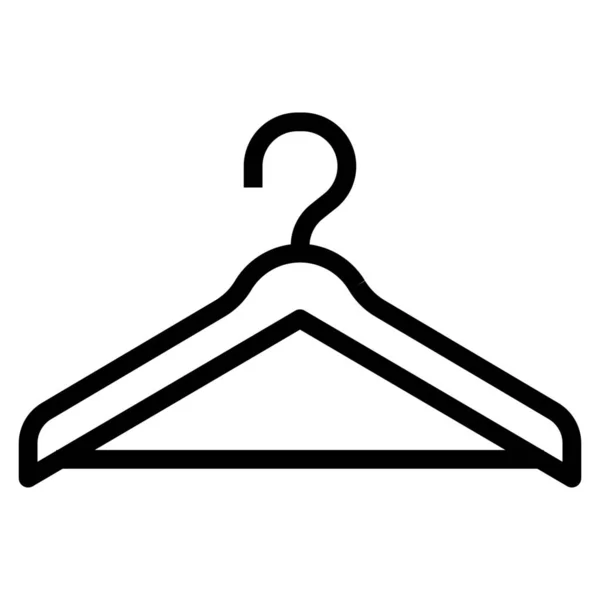 Ropa Percha Seca Icono Estilo Del Esquema — Archivo Imágenes Vectoriales