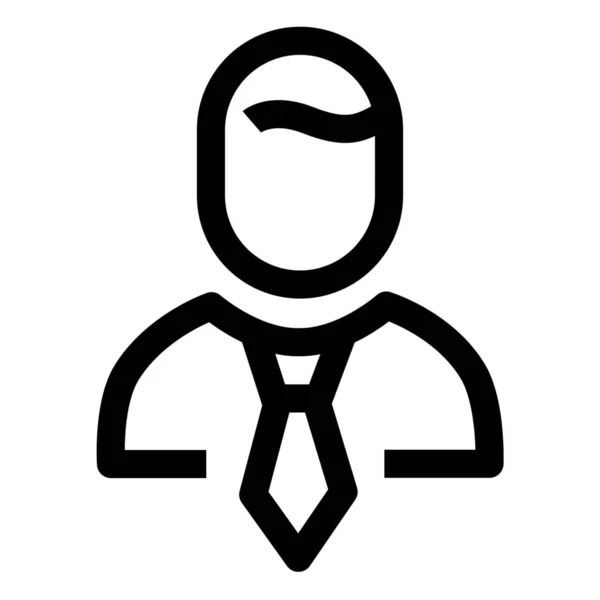 Lawer Legal Konsulting Man Icon Outline Style - Stok Vektor