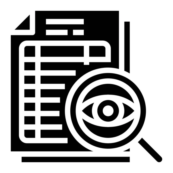 Accountantscontrole Icoon Solide Stijl — Stockvector