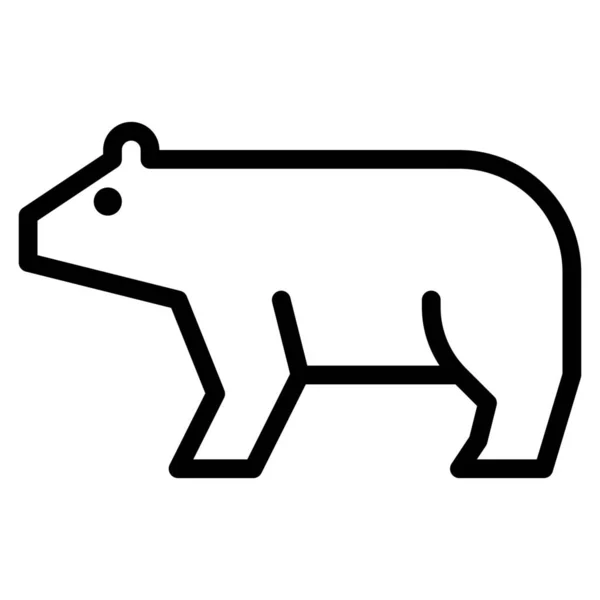 Bear Berg Economic Icon Outline Style — 스톡 벡터