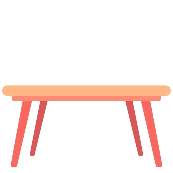 Desk Diner Furniture Icon Flat Style — Stock Vector